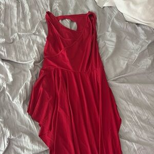 Red contemporary dance costume